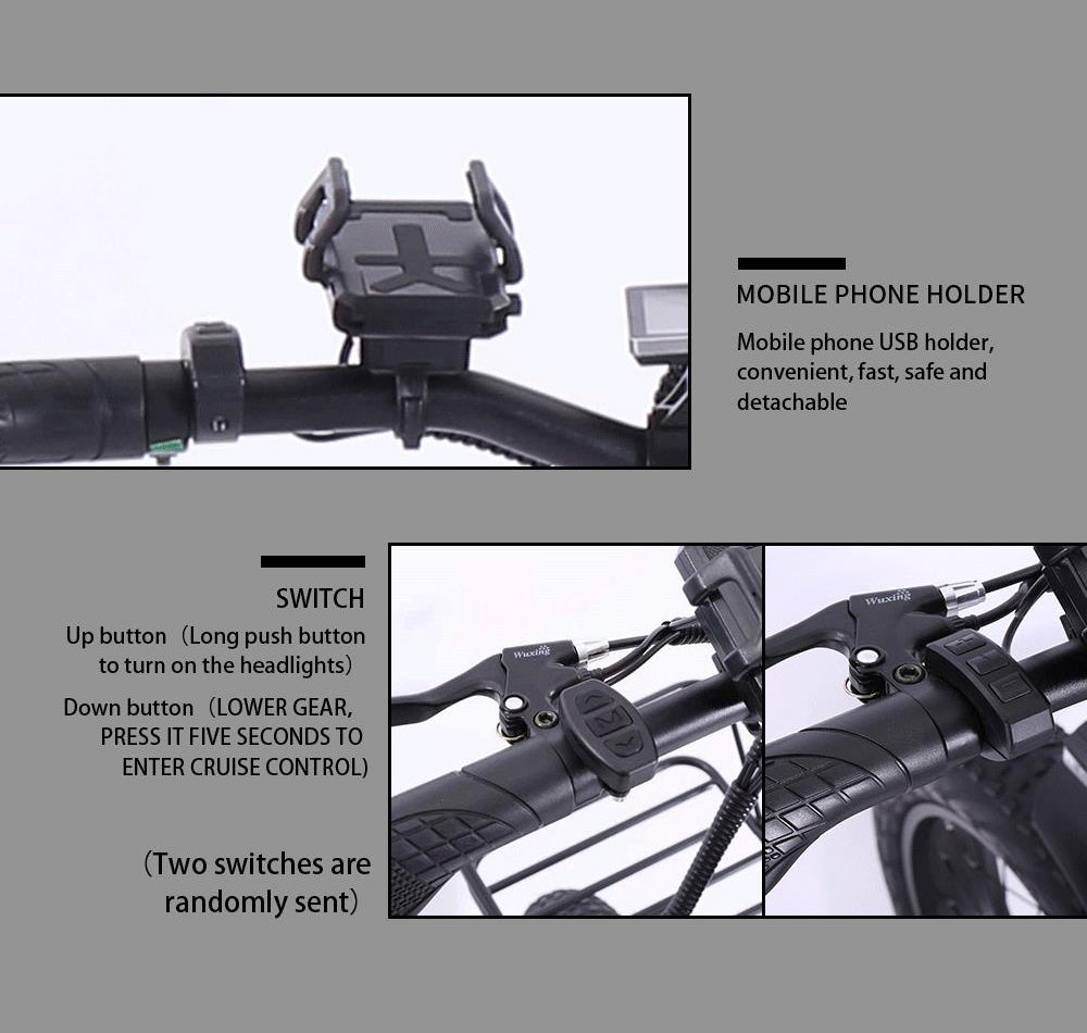 CMACEWHEEL T20 20-дюймовый 750 Вт электрический велосипед, 4.0 Жирный шина горный велосипед, 48В 15Ач батарея, передний и задний дисковый тормоз