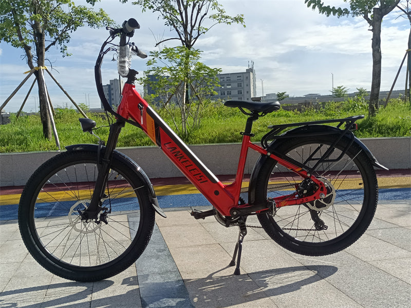 ES500 Pro 500W 48V 16Ah 130Km Endurance 24 Inch Brushless Motor Urban Electric Bike Dual Disc Brakes 32km/h Max Speed City Bik