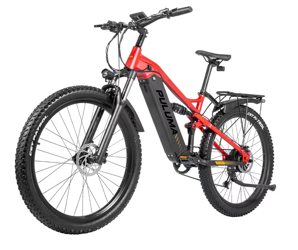 Professional Off-road 27.5 Inches Electric Mountain Bike , UP to 45km/h , 48V 20Ah Large Lithium Battery , Both Hydraulic Disc Brakes , Aluminum Alloy Frame ,  27.5 "×2.8" CST  Tires , with Pedal Assist System