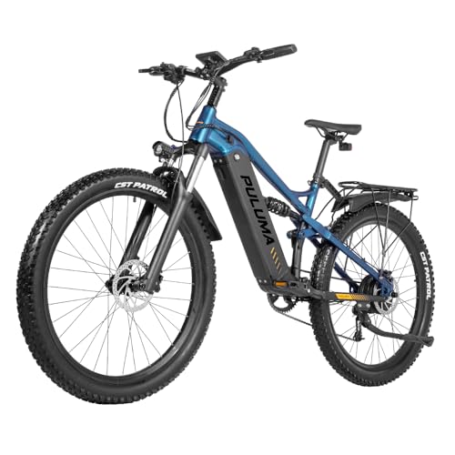 Professional Off-road 27.5 Inches Electric Mountain Bike , UP to 45km/h , 48V 20Ah Large Lithium Battery , Both Hydraulic Disc Brakes , Aluminum Alloy Frame ,  27.5 "×2.8" CST  Tires , with Pedal Assist System