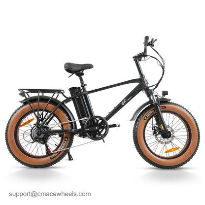 CMACEWHEEL T20 Electric Fat Bike – 250W Rated / 950W Peak Motor, 48V 18Ah Battery, 55 km Range, 20" Fat Tire