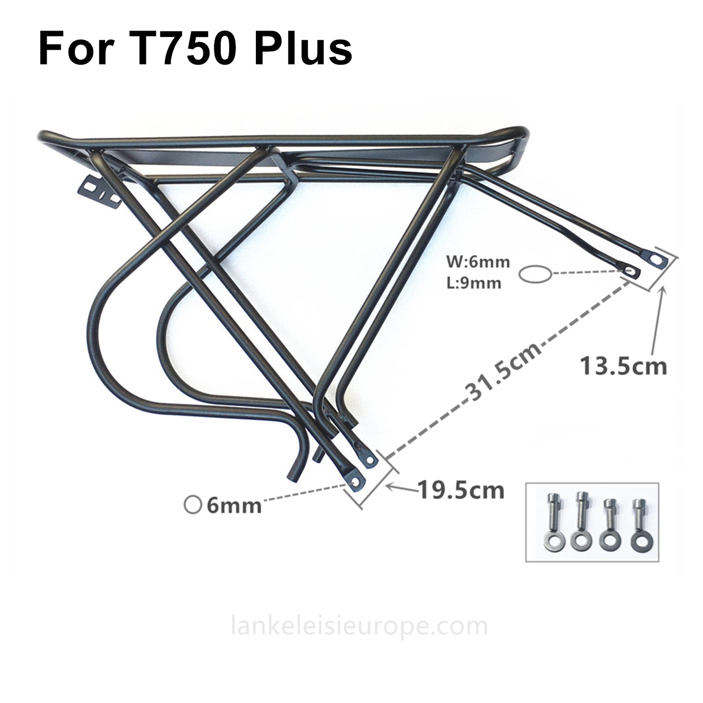 Rear Carrier Rack Special for Lankeleisi Bicycle Electric Bike XT750plus / X3000plus / XC4000/ XF4000 / MG600plus / MG740plus / RV700 / RV800 / X3000Max/ES500PRO