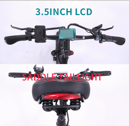 T20 20 Inch 750W Electric Bike, 4.0 Fat Tire Mountain Bike, 48V 17Ah Battery, Front & Rear Disc Brake