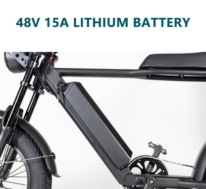 20FG Adult Mountain Bike 20 Inch 500W Electric Bike 48V 15Ah Lithium Battery Air Suspension Front Fork Speed up to 45km/h