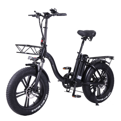 Y20 IW One-Piece Rims 750W 20X4.0 Inch Folding Fat Tire Bike, Front & Rear Disc Brakes, Large Capacity Battery