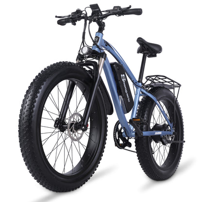 Shengmilo MX02S 26 Inch Electric Bike 1000W Mens Mountain Bike Snow Bike 48V17Ah Lithium Battery 4.0 Fat Tire E-bike Hydraulic Disc Brake