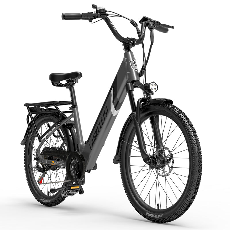 ES500 Pro 500W 48V 16Ah 130Km Endurance 24 Inch Brushless Motor Urban Electric Bike Dual Disc Brakes 32km/h Max Speed City Bik