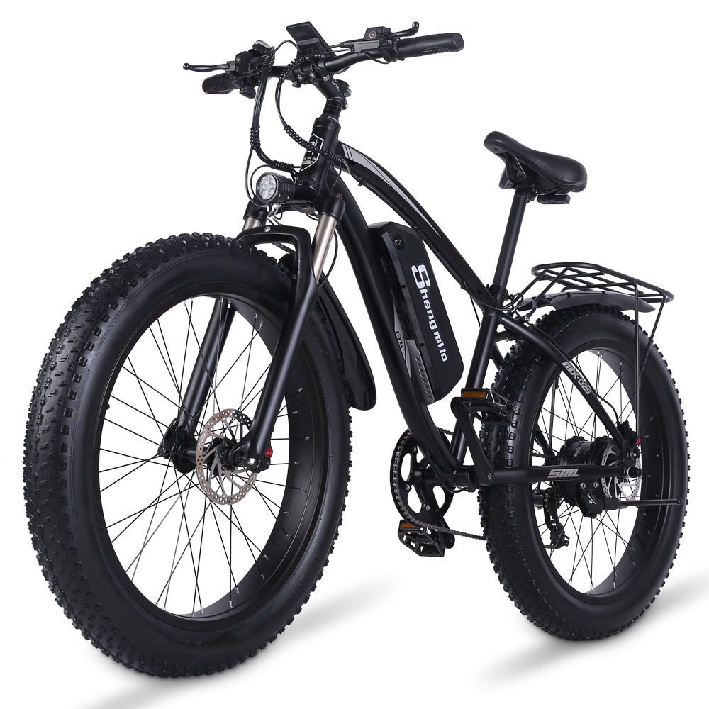 Shengmilo MX02S 26 Inch Electric Bike 1000W Mens Mountain Bike Snow Bike 48V17Ah Lithium Battery 4.0 Fat Tire E-bike Hydraulic Disc Brake