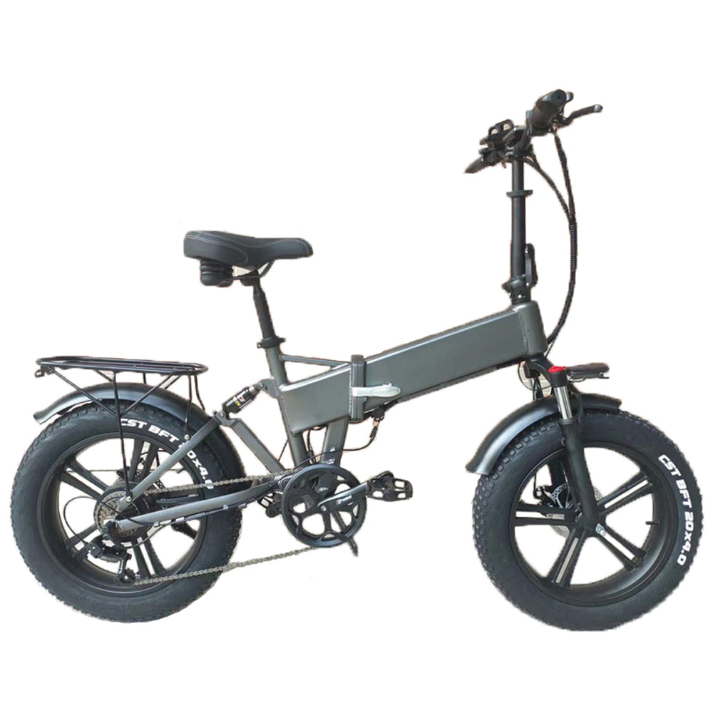 RX20 750W Folding Electric Bicycle 20*4.0 Fat Tire Mountain Bike 48V E-bike Full Suspension