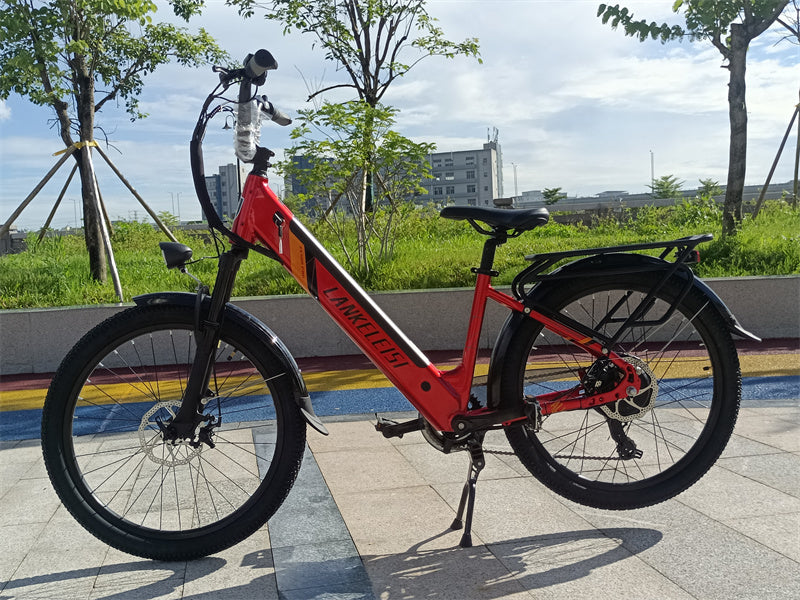 ES500 Pro 500W 48V 16Ah 130Km Endurance 24 Inch Brushless Motor Urban Electric Bike Dual Disc Brakes 32km/h Max Speed City Bik